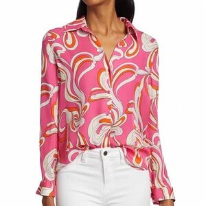 L’Agence silk paisley blouse